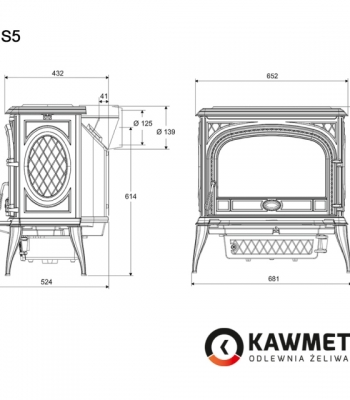 Чавунна піч KAWMET Premium S5 (11,3 kW)