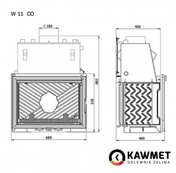 Камінна топка KAWMET W11 CO (18 kW)