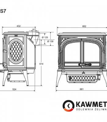 Чавунна піч KAWMET Premium S7 (11,3 kW)